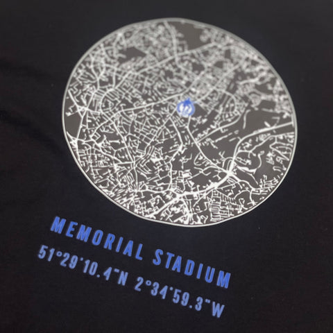 Oversized fit Map Backprint T-Shirt - Black