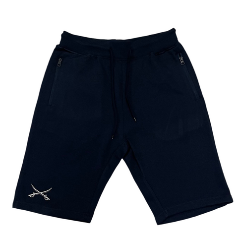 Crossed Swords Navy Fleece Shorts