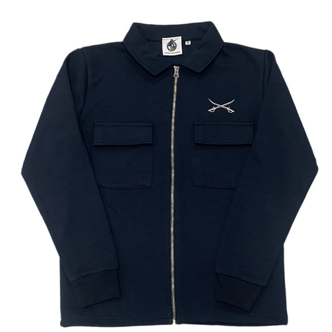 Crossed Swords Navy Full Zip Top