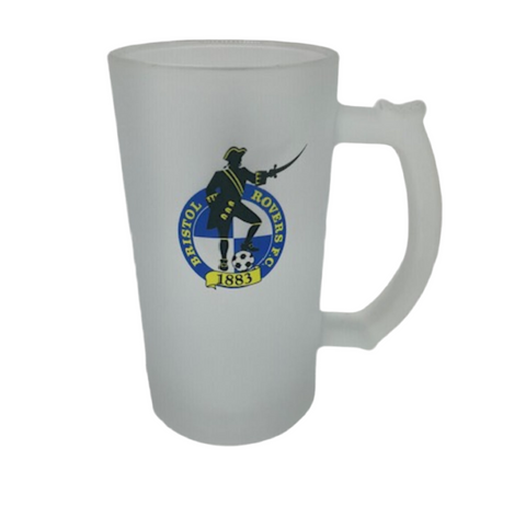Frosted Glass Crest Tankard