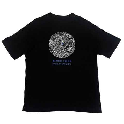 Oversized fit Map Backprint T-Shirt - Black