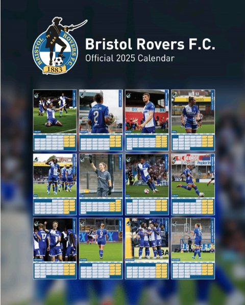 2025 Bristol Rovers FC Official A3 Calendar