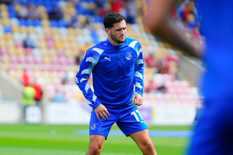 Adult 26/27 Pre Match Warm Up 1/4 Zip Top - Blue/White
