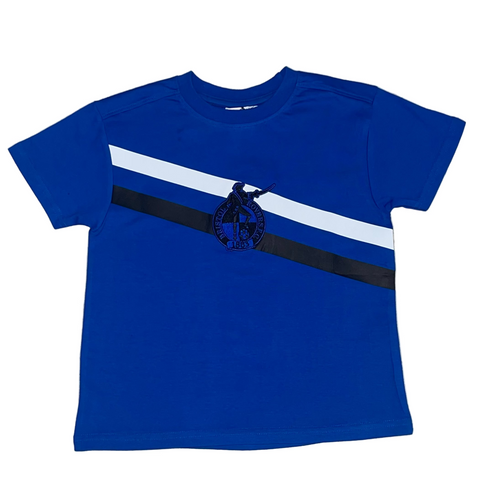 Crest Striped Junior T-Shirt