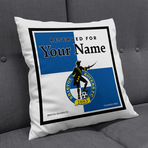 Bristol Rovers Personalised Name Cushion